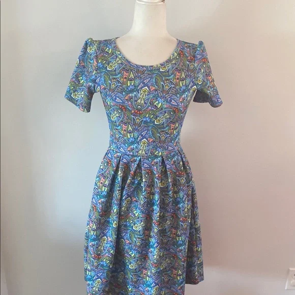 LuLaRoe XX fit and flare dress - Picture 1 of 12